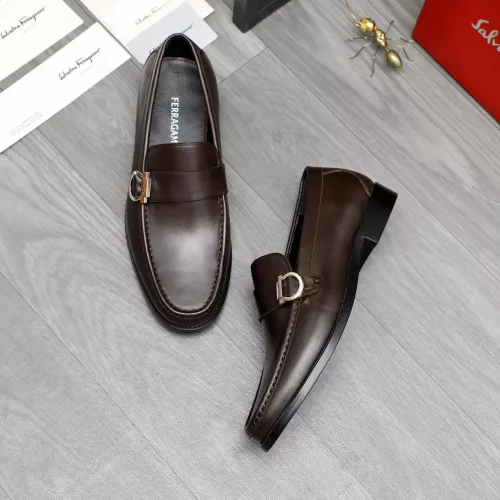 Cheap Salvatore Ferragamo Leather Shoes For Men #1380660 Replica Wholesale [$85.00 USD] [ITEM#1380660] on Replica Salvatore Ferragamo Leather Shoes