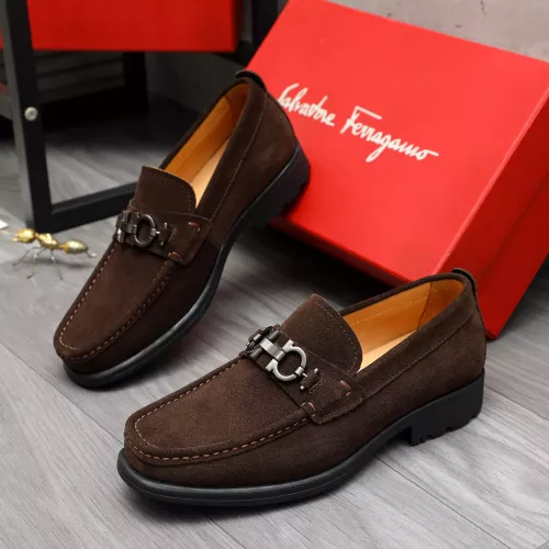 Cheap Salvatore Ferragamo Leather Shoes For Men #1380671 Replica Wholesale [$82.00 USD] [ITEM#1380671] on Replica Salvatore Ferragamo Leather Shoes
