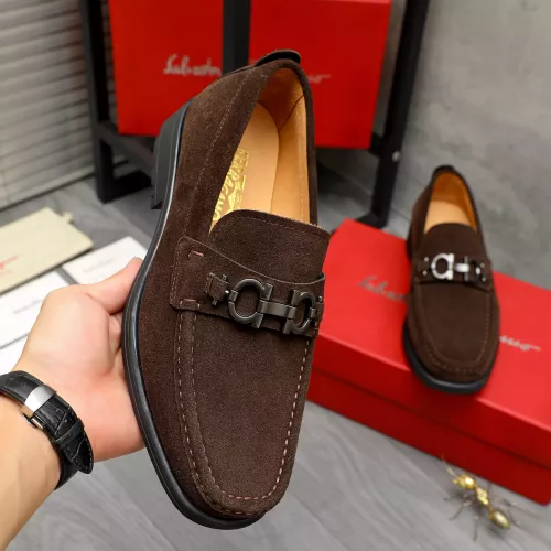 Cheap Salvatore Ferragamo Leather Shoes For Men #1380671 Replica Wholesale [$82.00 USD] [ITEM#1380671] on Replica Salvatore Ferragamo Leather Shoes