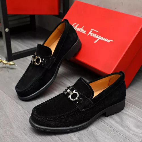 Cheap Salvatore Ferragamo Leather Shoes For Men #1380672 Replica Wholesale [$82.00 USD] [ITEM#1380672] on Replica Salvatore Ferragamo Leather Shoes