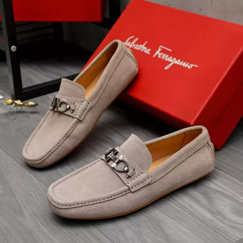 Cheap Salvatore Ferragamo Leather Shoes For Men #1380673 Replica Wholesale [$82.00 USD] [ITEM#1380673] on Replica Salvatore Ferragamo Leather Shoes