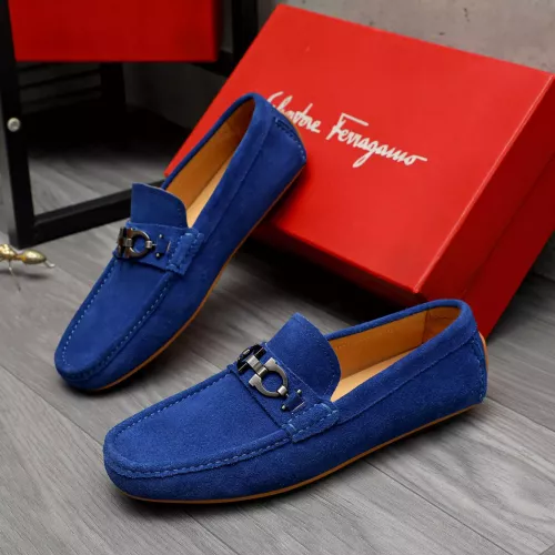 Cheap Salvatore Ferragamo Leather Shoes For Men #1380675 Replica Wholesale [$82.00 USD] [ITEM#1380675] on Replica Salvatore Ferragamo Leather Shoes