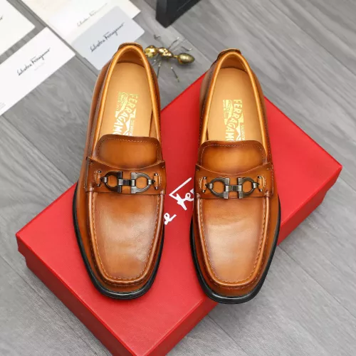 Cheap Salvatore Ferragamo Leather Shoes For Men #1380680 Replica Wholesale [$85.00 USD] [ITEM#1380680] on Replica Salvatore Ferragamo Leather Shoes