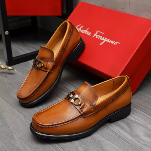 Cheap Salvatore Ferragamo Leather Shoes For Men #1380680 Replica Wholesale [$85.00 USD] [ITEM#1380680] on Replica Salvatore Ferragamo Leather Shoes