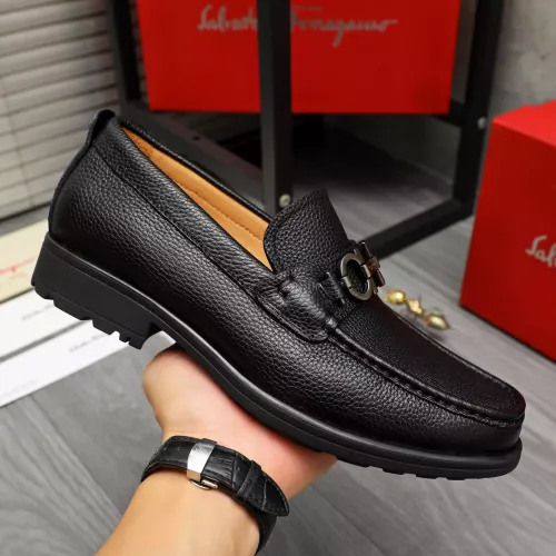 Cheap Salvatore Ferragamo Leather Shoes For Men #1380682 Replica Wholesale [$85.00 USD] [ITEM#1380682] on Replica Salvatore Ferragamo Leather Shoes