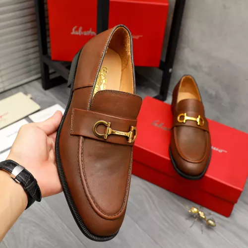 Cheap Salvatore Ferragamo Leather Shoes For Men #1380691 Replica Wholesale [$85.00 USD] [ITEM#1380691] on Replica Salvatore Ferragamo Leather Shoes