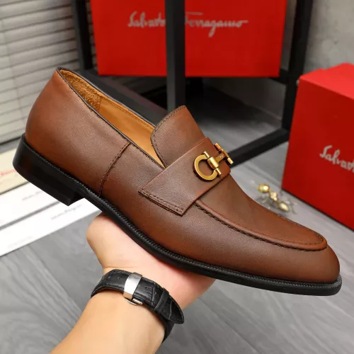 Cheap Salvatore Ferragamo Leather Shoes For Men #1380691 Replica Wholesale [$85.00 USD] [ITEM#1380691] on Replica Salvatore Ferragamo Leather Shoes