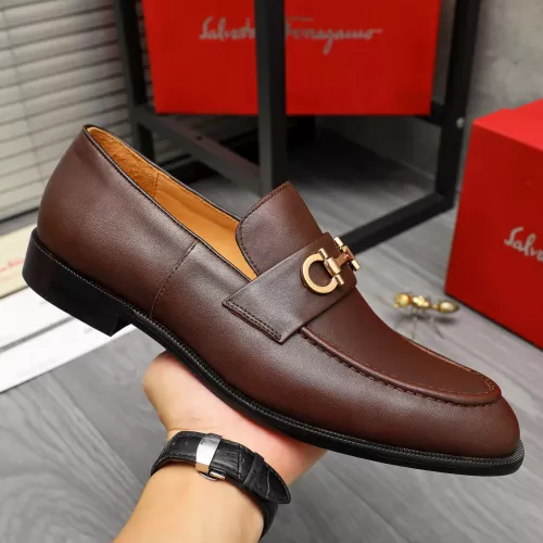 Cheap Salvatore Ferragamo Leather Shoes For Men #1380695 Replica Wholesale [$85.00 USD] [ITEM#1380695] on Replica Salvatore Ferragamo Leather Shoes