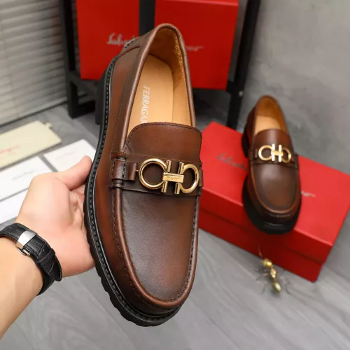 Cheap Salvatore Ferragamo Leather Shoes For Men #1380701 Replica Wholesale [$85.00 USD] [ITEM#1380701] on Replica Salvatore Ferragamo Leather Shoes