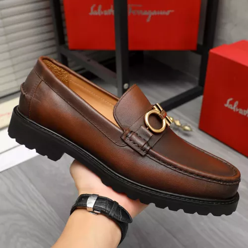 Cheap Salvatore Ferragamo Leather Shoes For Men #1380701 Replica Wholesale [$85.00 USD] [ITEM#1380701] on Replica Salvatore Ferragamo Leather Shoes