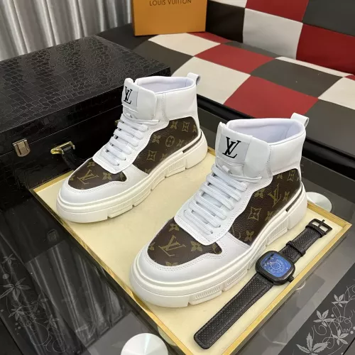 Cheap Louis Vuitton High Tops Shoes For Men #1380798 Replica Wholesale [$82.00 USD] [ITEM#1380798] on Replica Louis Vuitton High Tops Shoes