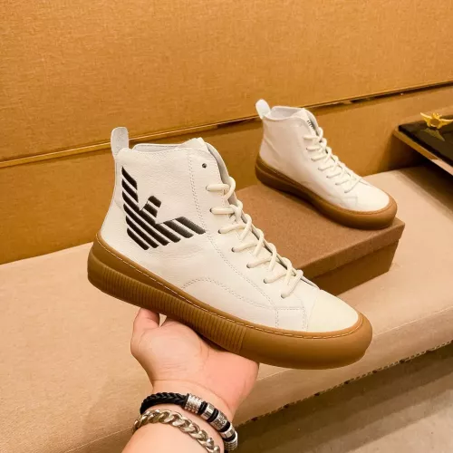Cheap Armani High Tops Shoes For Men #1380893 Replica Wholesale [$82.00 USD] [ITEM#1380893] on Replica Armani High Tops Shoes