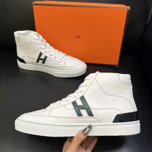 Cheap Hermes High Tops Shoes For Men #1380917 Replica Wholesale [$132.00 USD] [ITEM#1380917] on Replica Hermes High Tops Shoes