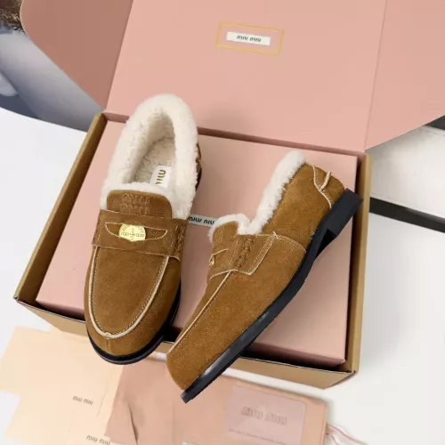 Cheap MIU MIU Leather Shoes For Women #1381070 Replica Wholesale [$105.00 USD] [ITEM#1381070] on Replica MIU MIU Leather Shoes