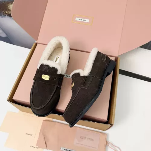 Cheap MIU MIU Leather Shoes For Women #1381071 Replica Wholesale [$105.00 USD] [ITEM#1381071] on Replica MIU MIU Leather Shoes