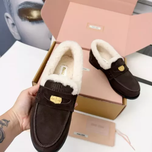 Cheap MIU MIU Leather Shoes For Women #1381071 Replica Wholesale [$105.00 USD] [ITEM#1381071] on Replica MIU MIU Leather Shoes