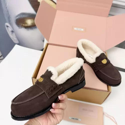Cheap MIU MIU Leather Shoes For Women #1381071 Replica Wholesale [$105.00 USD] [ITEM#1381071] on Replica MIU MIU Leather Shoes