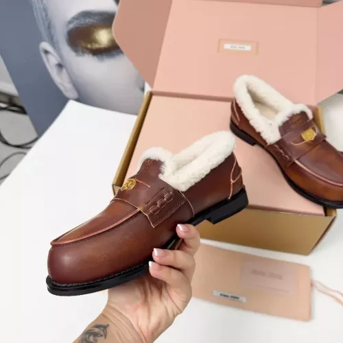 Cheap MIU MIU Leather Shoes For Women #1381072 Replica Wholesale [$105.00 USD] [ITEM#1381072] on Replica MIU MIU Leather Shoes
