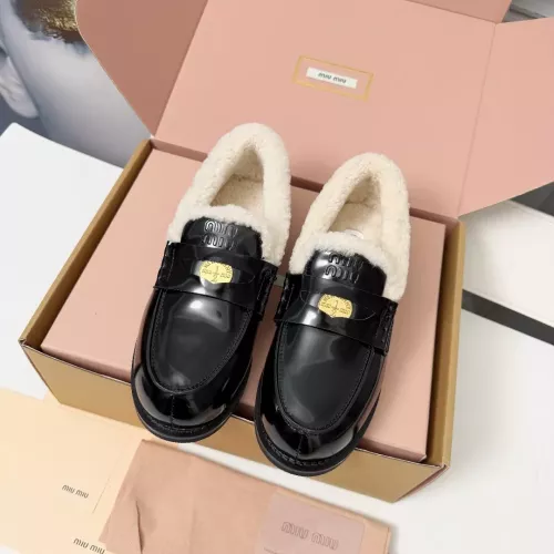 Cheap MIU MIU Leather Shoes For Women #1381073 Replica Wholesale [$105.00 USD] [ITEM#1381073] on Replica MIU MIU Leather Shoes