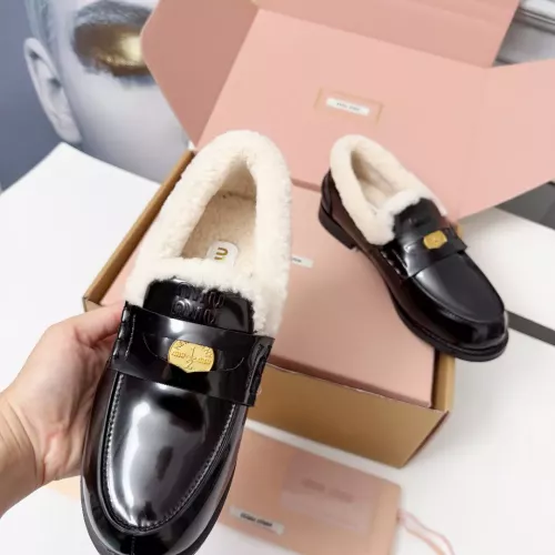 Cheap MIU MIU Leather Shoes For Women #1381073 Replica Wholesale [$105.00 USD] [ITEM#1381073] on Replica MIU MIU Leather Shoes