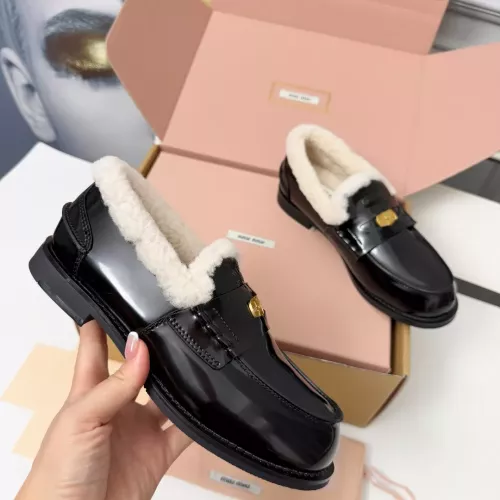 Cheap MIU MIU Leather Shoes For Women #1381073 Replica Wholesale [$105.00 USD] [ITEM#1381073] on Replica MIU MIU Leather Shoes