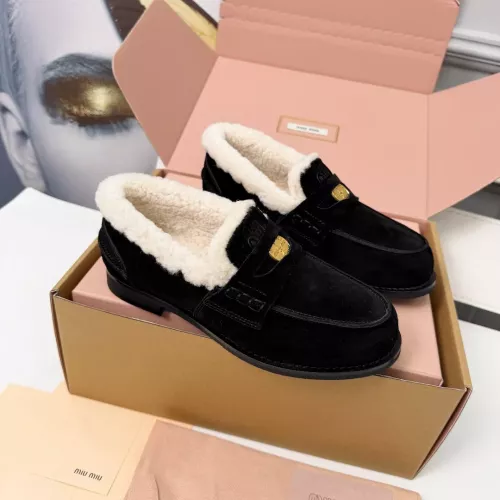 Cheap MIU MIU Leather Shoes For Women #1381074 Replica Wholesale [$105.00 USD] [ITEM#1381074] on Replica MIU MIU Leather Shoes