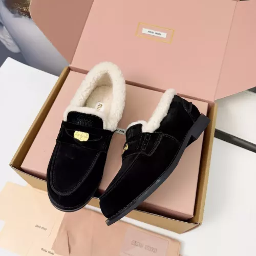 Cheap MIU MIU Leather Shoes For Women #1381074 Replica Wholesale [$105.00 USD] [ITEM#1381074] on Replica MIU MIU Leather Shoes