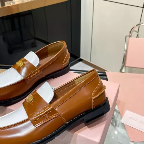 Cheap MIU MIU Leather Shoes For Women #1381075 Replica Wholesale [$102.00 USD] [ITEM#1381075] on Replica MIU MIU Leather Shoes