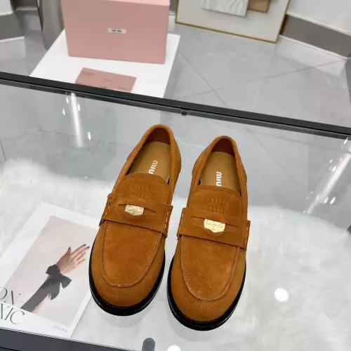 Cheap MIU MIU Leather Shoes For Women #1381082 Replica Wholesale [$102.00 USD] [ITEM#1381082] on Replica MIU MIU Leather Shoes