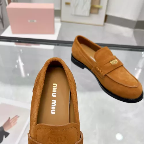 Cheap MIU MIU Leather Shoes For Women #1381082 Replica Wholesale [$102.00 USD] [ITEM#1381082] on Replica MIU MIU Leather Shoes