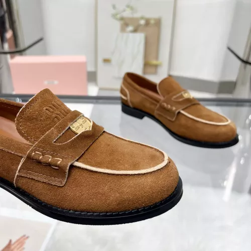 Cheap MIU MIU Leather Shoes For Women #1381083 Replica Wholesale [$102.00 USD] [ITEM#1381083] on Replica MIU MIU Leather Shoes