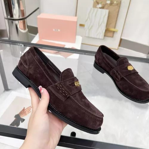 Cheap MIU MIU Leather Shoes For Women #1381084 Replica Wholesale [$102.00 USD] [ITEM#1381084] on Replica MIU MIU Leather Shoes