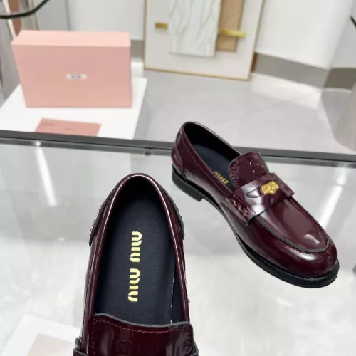 Cheap MIU MIU Leather Shoes For Women #1381085 Replica Wholesale [$102.00 USD] [ITEM#1381085] on Replica MIU MIU Leather Shoes