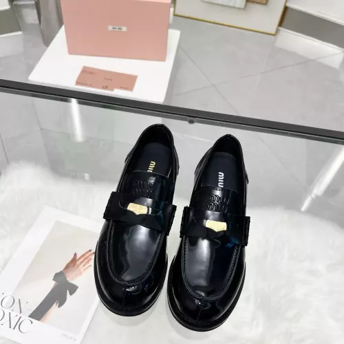 Cheap MIU MIU Leather Shoes For Women #1381086 Replica Wholesale [$102.00 USD] [ITEM#1381086] on Replica MIU MIU Leather Shoes