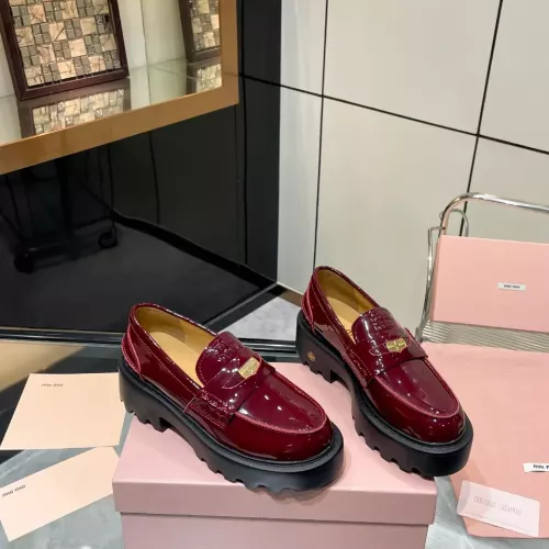 Cheap MIU MIU Leather Shoes For Women #1381114 Replica Wholesale [$105.00 USD] [ITEM#1381114] on Replica MIU MIU Leather Shoes