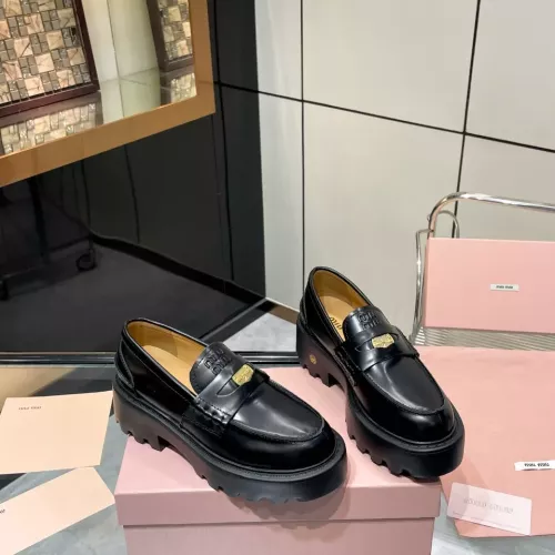 Cheap MIU MIU Leather Shoes For Women #1381115 Replica Wholesale [$105.00 USD] [ITEM#1381115] on Replica MIU MIU Leather Shoes