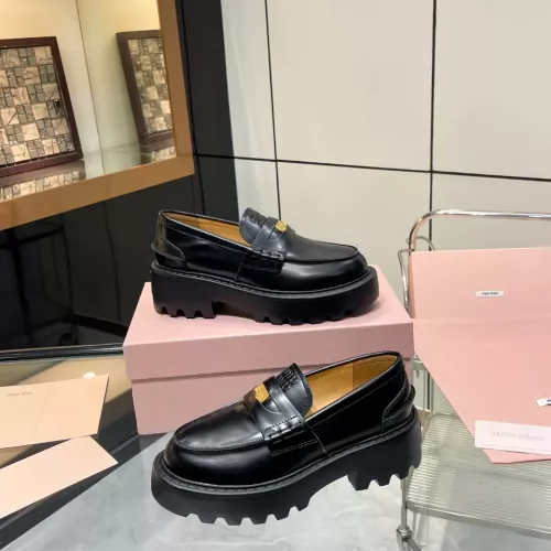 Cheap MIU MIU Leather Shoes For Women #1381115 Replica Wholesale [$105.00 USD] [ITEM#1381115] on Replica MIU MIU Leather Shoes