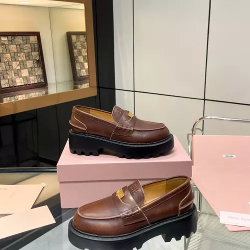 Cheap MIU MIU Leather Shoes For Women #1381116 Replica Wholesale [$105.00 USD] [ITEM#1381116] on Replica MIU MIU Leather Shoes