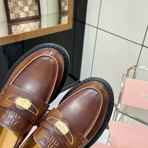 Cheap MIU MIU Leather Shoes For Women #1381116 Replica Wholesale [$105.00 USD] [ITEM#1381116] on Replica MIU MIU Leather Shoes