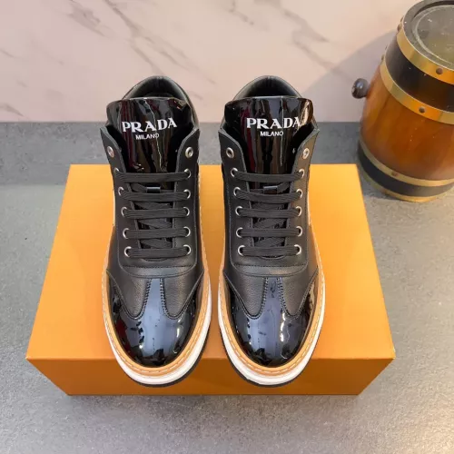 Cheap Prada High Top Shoes For Men #1381150 Replica Wholesale [$82.00 USD] [ITEM#1381150] on Replica Prada High Top Shoes