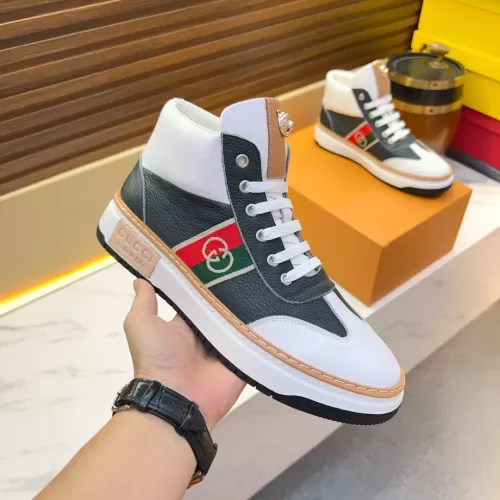 Cheap Gucci High Tops Shoes For Men #1381173 Replica Wholesale [$82.00 USD] [ITEM#1381173] on Replica Gucci High Tops Shoes