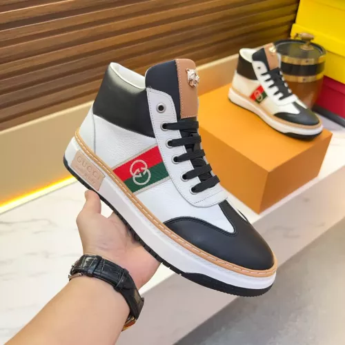 Cheap Gucci High Tops Shoes For Men #1381174 Replica Wholesale [$82.00 USD] [ITEM#1381174] on Replica Gucci High Tops Shoes