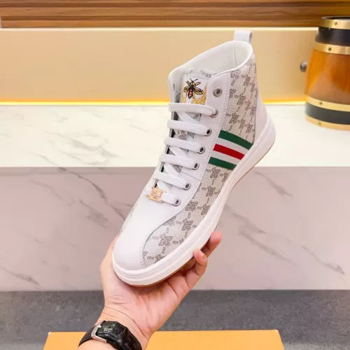 Cheap Gucci High Tops Shoes For Men #1381175 Replica Wholesale [$82.00 USD] [ITEM#1381175] on Replica Gucci High Tops Shoes