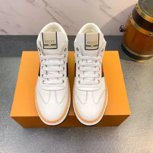 Cheap Gucci High Tops Shoes For Men #1381200 Replica Wholesale [$82.00 USD] [ITEM#1381200] on Replica Gucci High Tops Shoes
