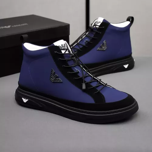 Cheap Armani High Tops Shoes For Men #1381272 Replica Wholesale [$85.00 USD] [ITEM#1381272] on Replica Armani High Tops Shoes