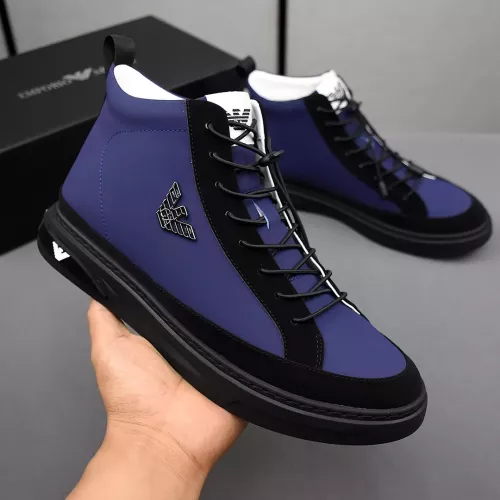 Cheap Armani High Tops Shoes For Men #1381272 Replica Wholesale [$85.00 USD] [ITEM#1381272] on Replica Armani High Tops Shoes