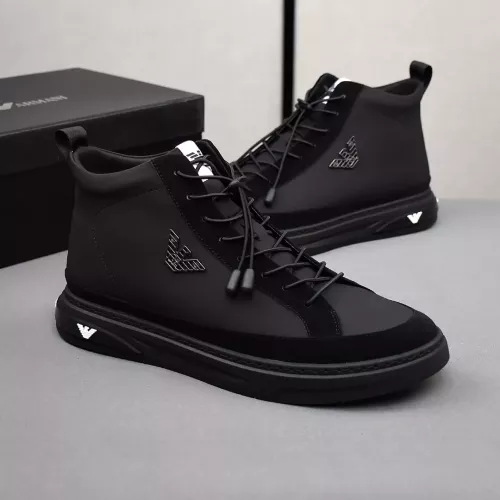 Cheap Armani High Tops Shoes For Men #1381273 Replica Wholesale [$85.00 USD] [ITEM#1381273] on Replica Armani High Tops Shoes