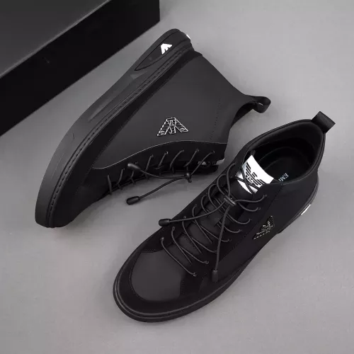 Cheap Armani High Tops Shoes For Men #1381273 Replica Wholesale [$85.00 USD] [ITEM#1381273] on Replica Armani High Tops Shoes
