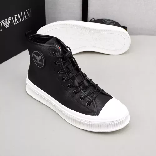 Cheap Armani High Tops Shoes For Men #1381274 Replica Wholesale [$88.00 USD] [ITEM#1381274] on Replica Armani High Tops Shoes