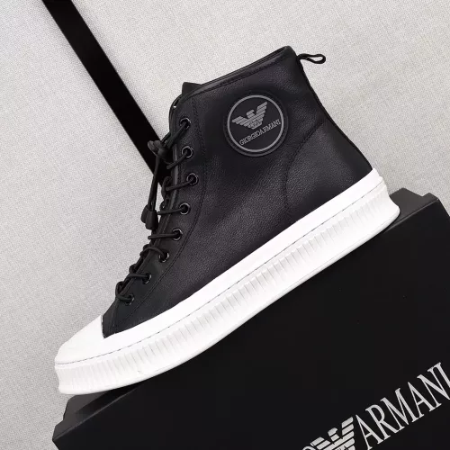 Cheap Armani High Tops Shoes For Men #1381274 Replica Wholesale [$88.00 USD] [ITEM#1381274] on Replica Armani High Tops Shoes